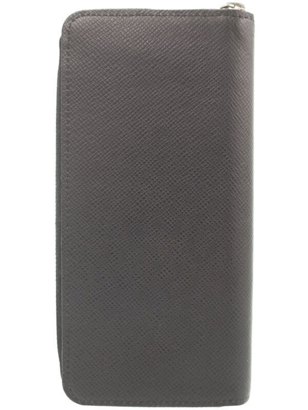 Louis Vuitton Zipper Zippy Vertical Long Taiga Wallet Round Black